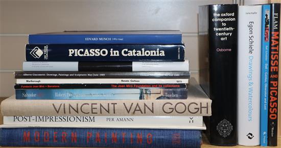 A quantity of reference books: Arts and Artists including modern painting, post impressionism, Picasso, Van Gogh,